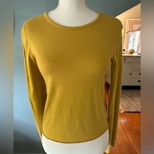 Anthropologie soft, cotton, scoop neck, long sleeved t-shirt.
